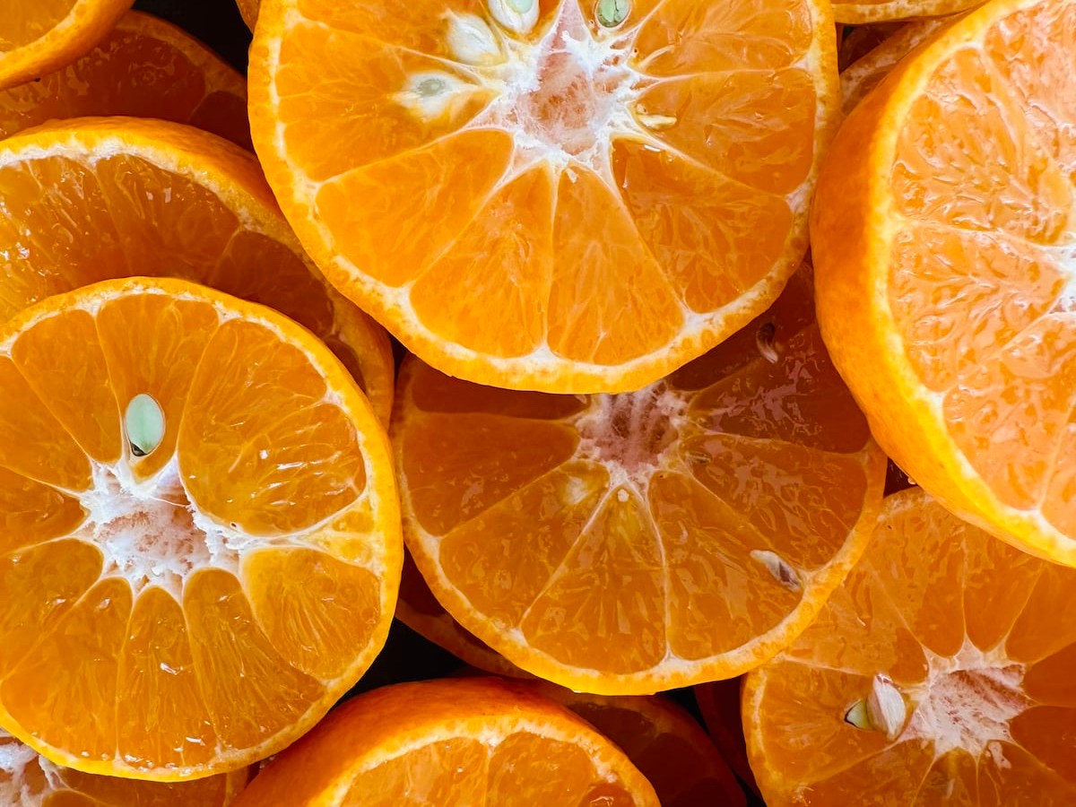 Cranberry, avocado salad with freshly squeezed orange dressing