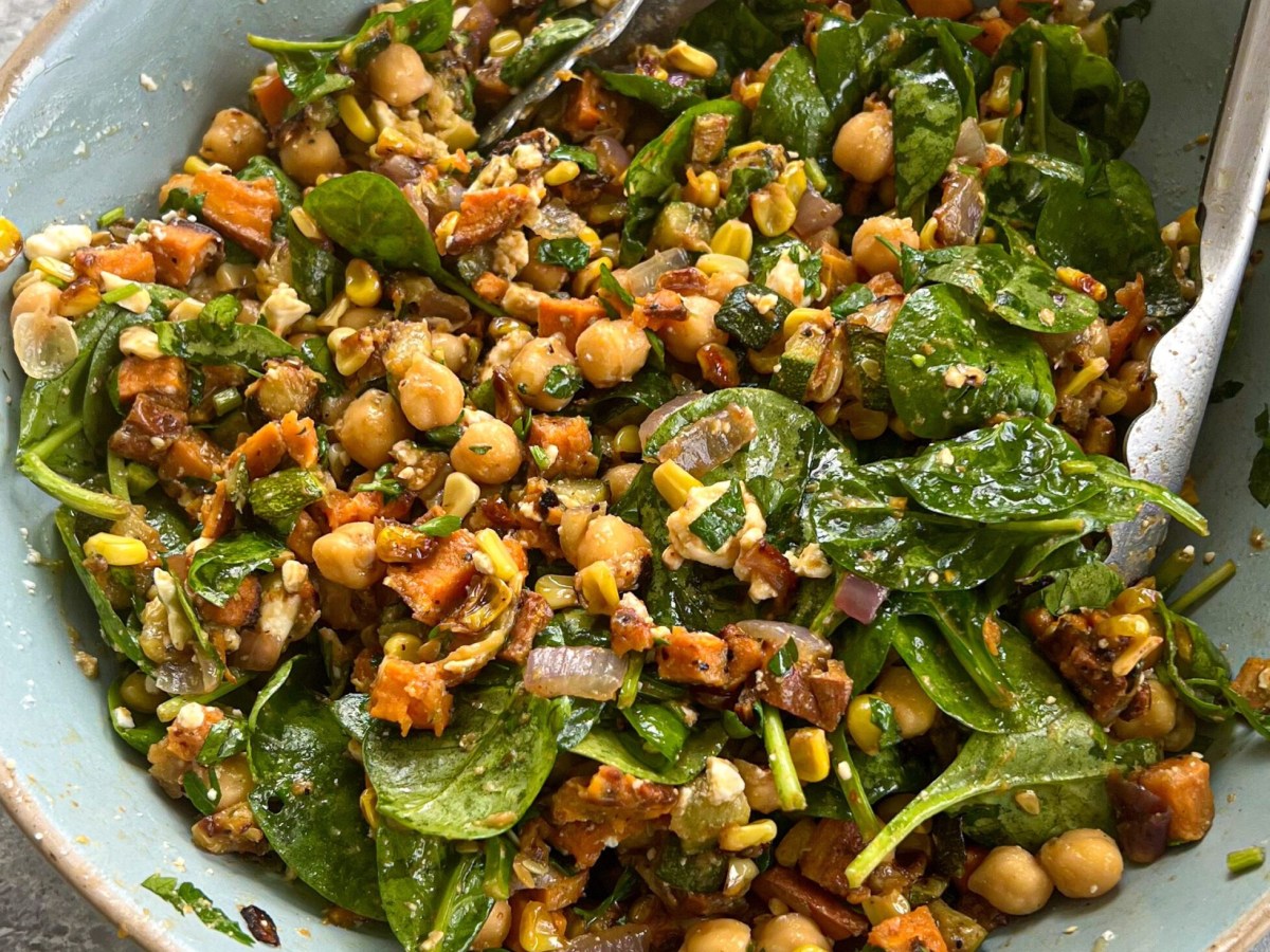 Sweet potatoes and zucchini salad