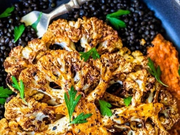 Cauliflower, lentil bowls